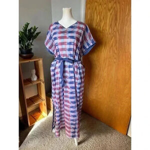 J.Peterman Caftan Printed Dress Size Medium